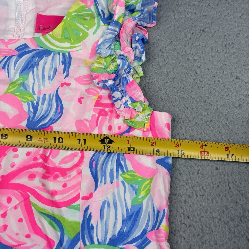 Lilly Pulitzer Steffi Stretch Dress Women's 12 Pink Floral Tropical Shift - Picture 5 of 14